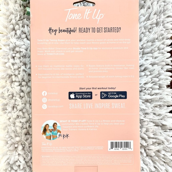 🆕NWT 2 TONING ROPES for CARDIO & STRENGTHENING. resistance for rows & presses. - Picture 3 of 3